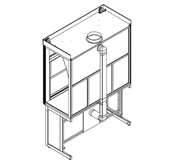Лабораторный шкаф вытяжной профильный ШВ-203КГТТ